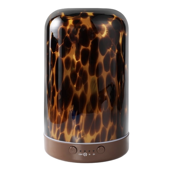 Better Homes & Gardens Artglass Ultrasonic Diffuser, Cool Mist, Tortoise