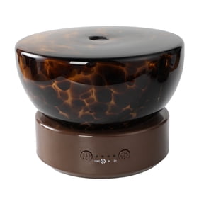 Better Homes & Gardens Artglass Bowl Ultrasonic Diffuser, Dark Tortoise, Cool Mist