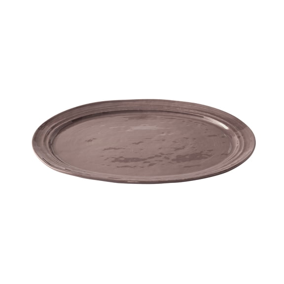 Better Homes & Gardens Artisan Purple Stoneware Oval Serving Platter, 16"