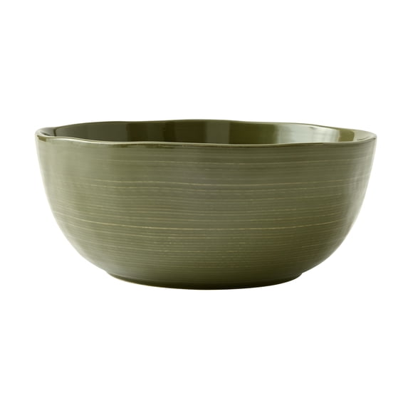 Better Homes & Gardens Artisan Round Green Stoneware Serving Bowl, 10 in, 18 oz
