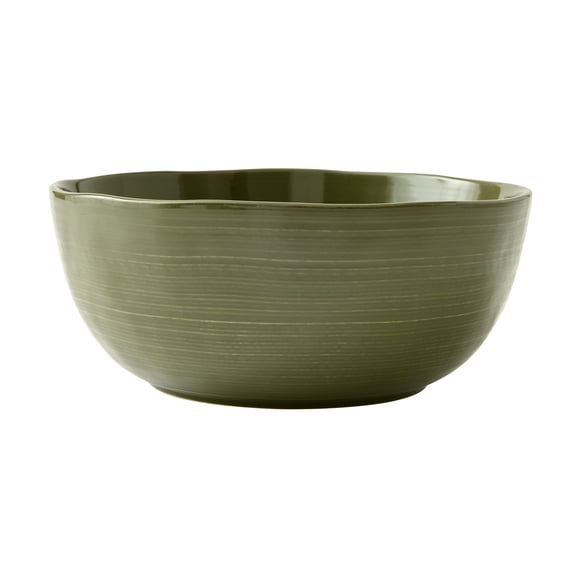 Better Homes & Gardens Artisan 18 oz Round Green Stoneware Serving Bowl
