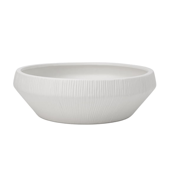 Better Homes & Gardens Angular White Ceramic Decorative Bowl, 11.33"