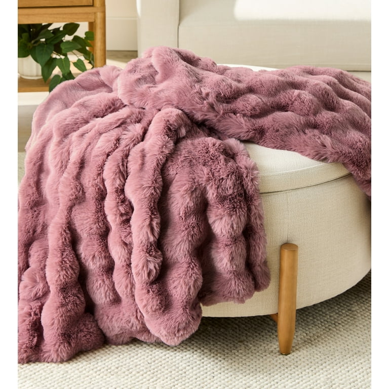 Better Homes Gardens Violet Bubble Faux Fur Ultra Soft Luxury - Main Image