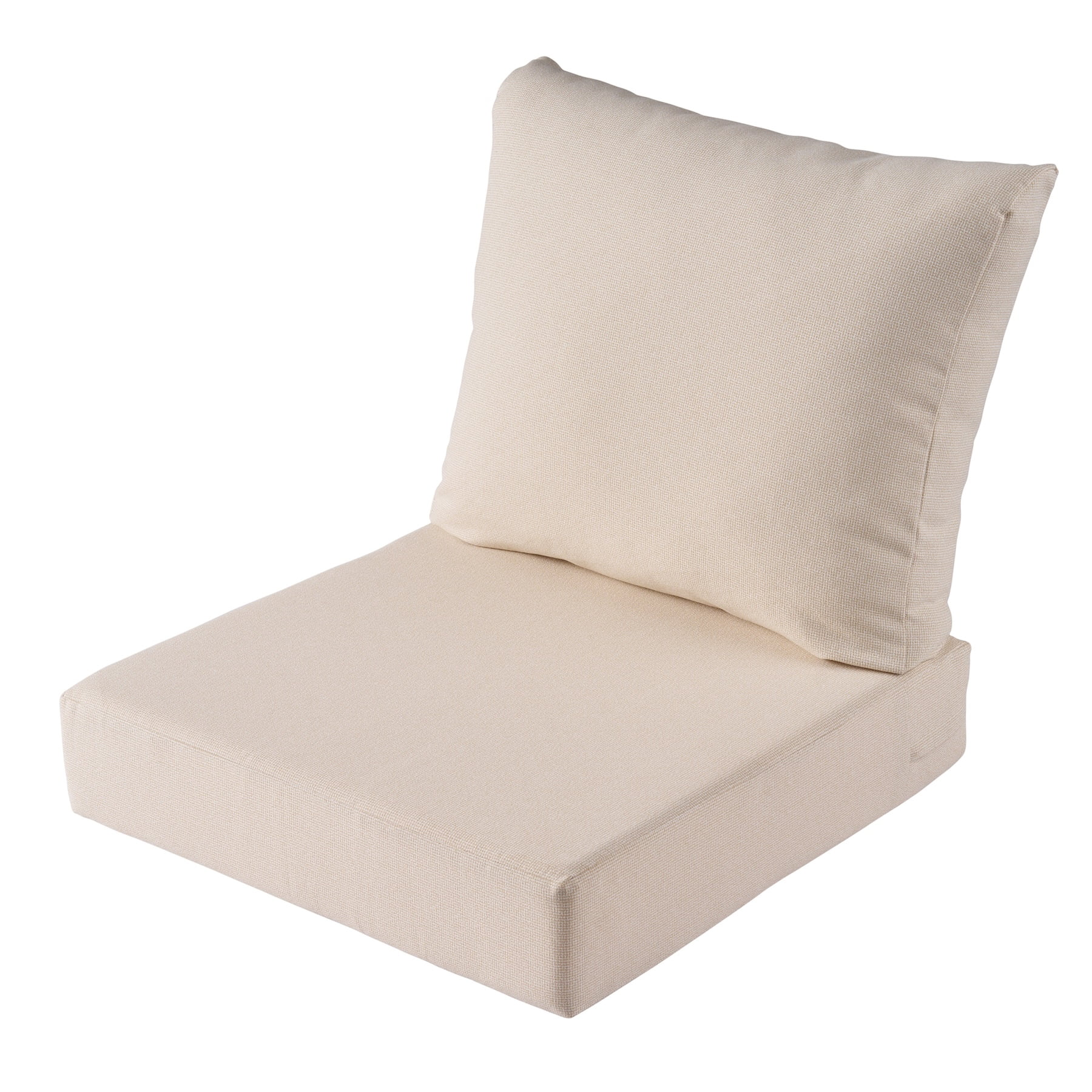 Better Homes & Gardens 24"x 24" Outdoor Deep Seat Cushion, 2-Piece, Beige