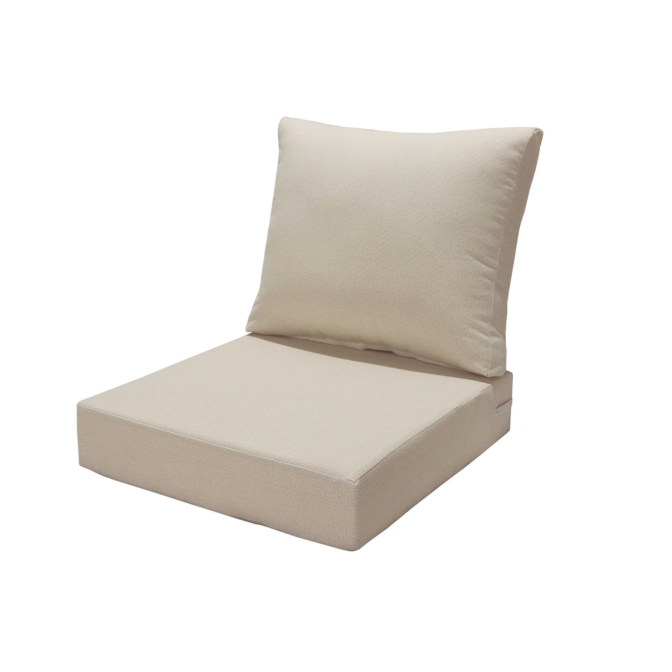 Better Homes & Gardens 24"x 24" Premium Beige Outdoor 2 Piece Deep Seat Cushion