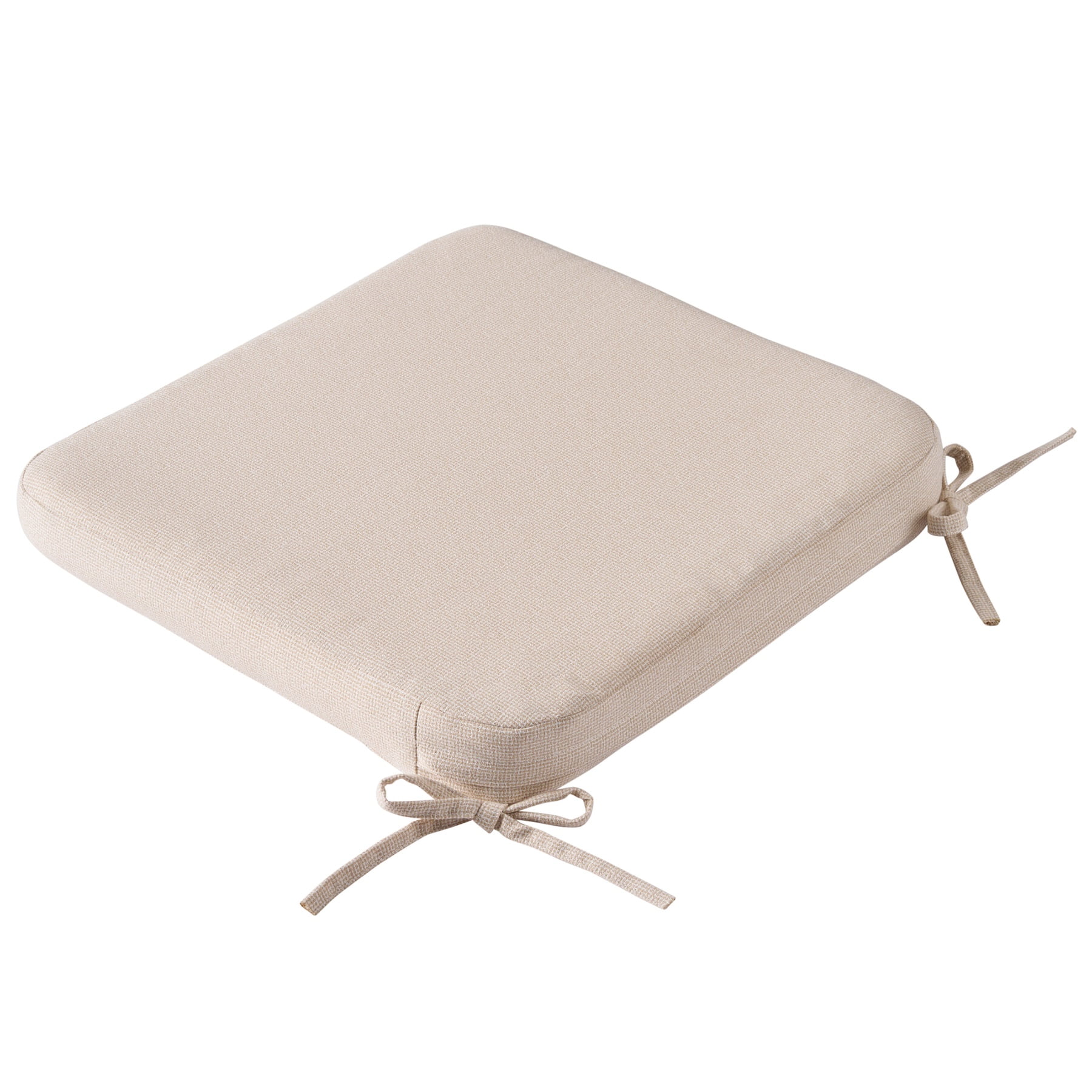 Better Homes & Gardens 19" x 18" Rectangle Outdoor Seat Pad Cushion, 1-Piece, Beige