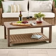 thumbnail interactive-video image 1 of Better Homes & Gardens Bellamy Outdoor 1pc Patio Coffee Table, Tan Wicker, 1 of 11