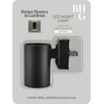 thumbnail image 1 of Better Homes & Gardens 2.87" Black LED Night Light, Soft White, Dusk to Dawn, Dual-Lumen Switch Select, 1 of 8