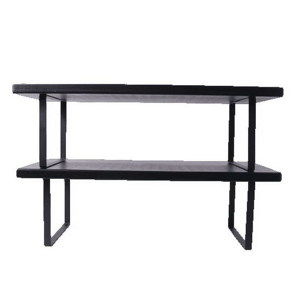 Better Homes & Gardens Black Bamboo Pantry Shelf XL, 22*10*6.92in Each, Kitchen Organizer for Adult