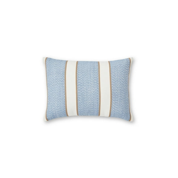 Better Homes & Gardens 18" x 13" Blue Texture Stripe Outdoor Pillow