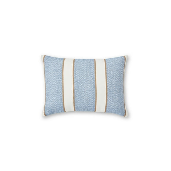 Better Homes & Gardens 18" x 13" Blue Texture Stripe Outdoor Pillow