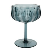 Better Homes & Gardens 13-Ounce Tritan Plastic Coupe Glass, Blue