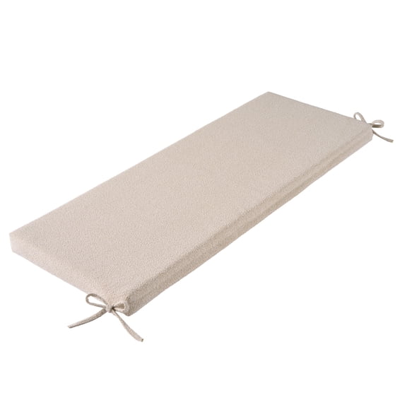 Better Homes & Gardens Outdoor Bench Seat Cushion, 1-Piece, 48 in x 18 in, Cream