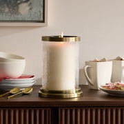 Better Homes & Gardens Clear & Brass Glass Hurricane Candle Holder, 4"