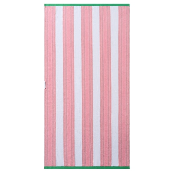 Better Homes & Gardens Cabana Stripe Oversized Beach Towel, 72" x 38", Pink
