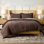 Better Homes & Gardens 3-Piece Brown Basket Rippled Chenille Comforter Set, King