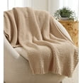 thumbnail interactive-video image 1 of Better Homes & Gardens Chenille Knit Super Soft Oversized Throw Blanket, Almond Biscuit, 1 of 9