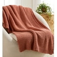 thumbnail interactive-video image 1 of Better Homes & Gardens Chenille Knit Super Soft Oversized Throw Blanket,  Terracotta Clay, 1 of 8