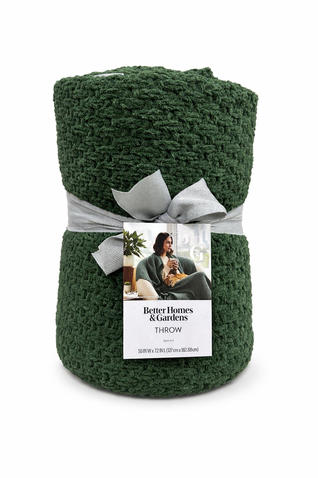 Better Homes & Gardens Super Soft Chenille Knit Oversized Couch Throw Blanket, Mountain Pine, 50 x 72 in