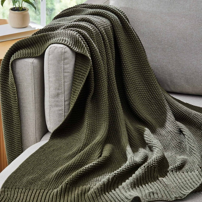 Green knit blanket sale