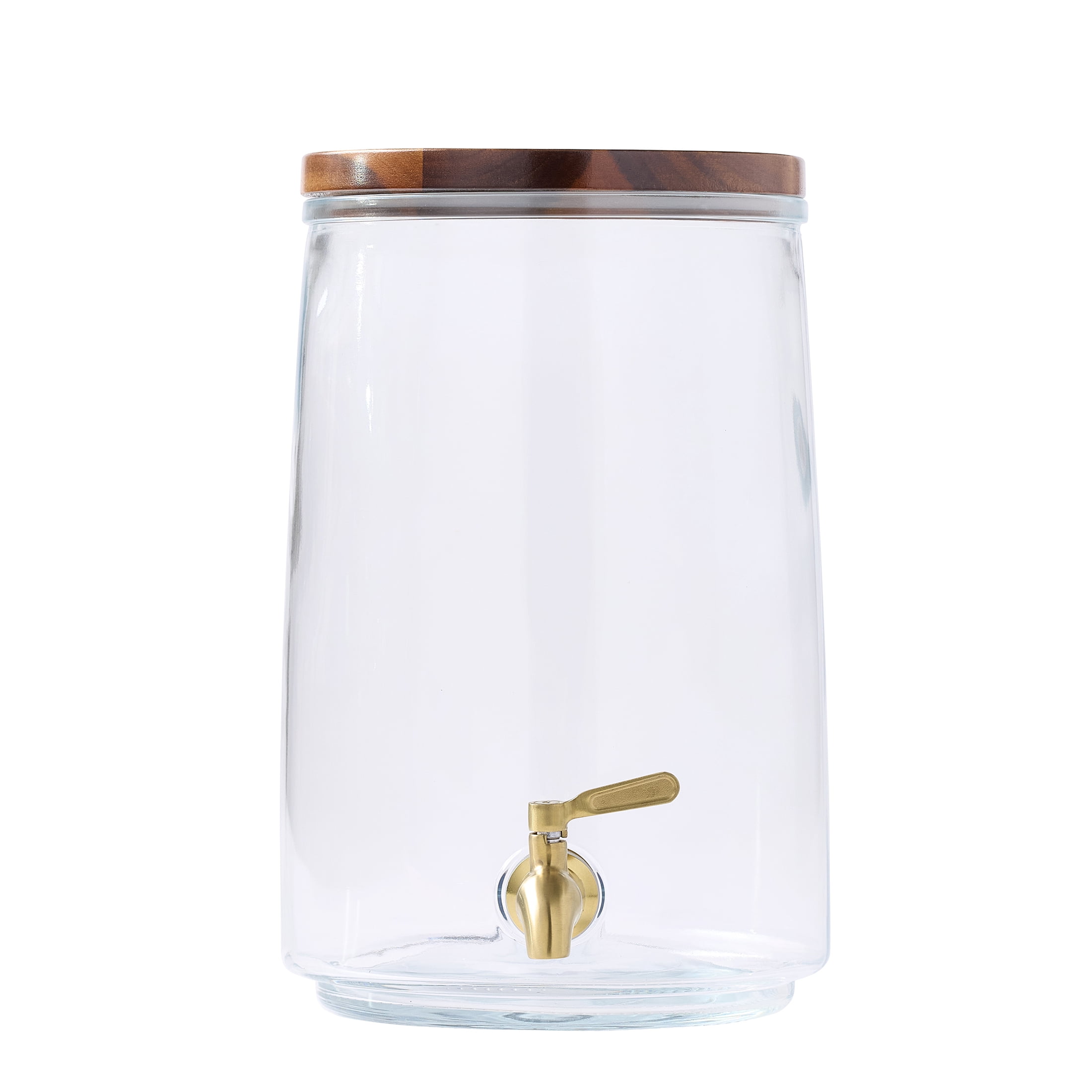 Better Homes & Gardens 2 Gallon Glass Beverage Dispenser with Wood Lid