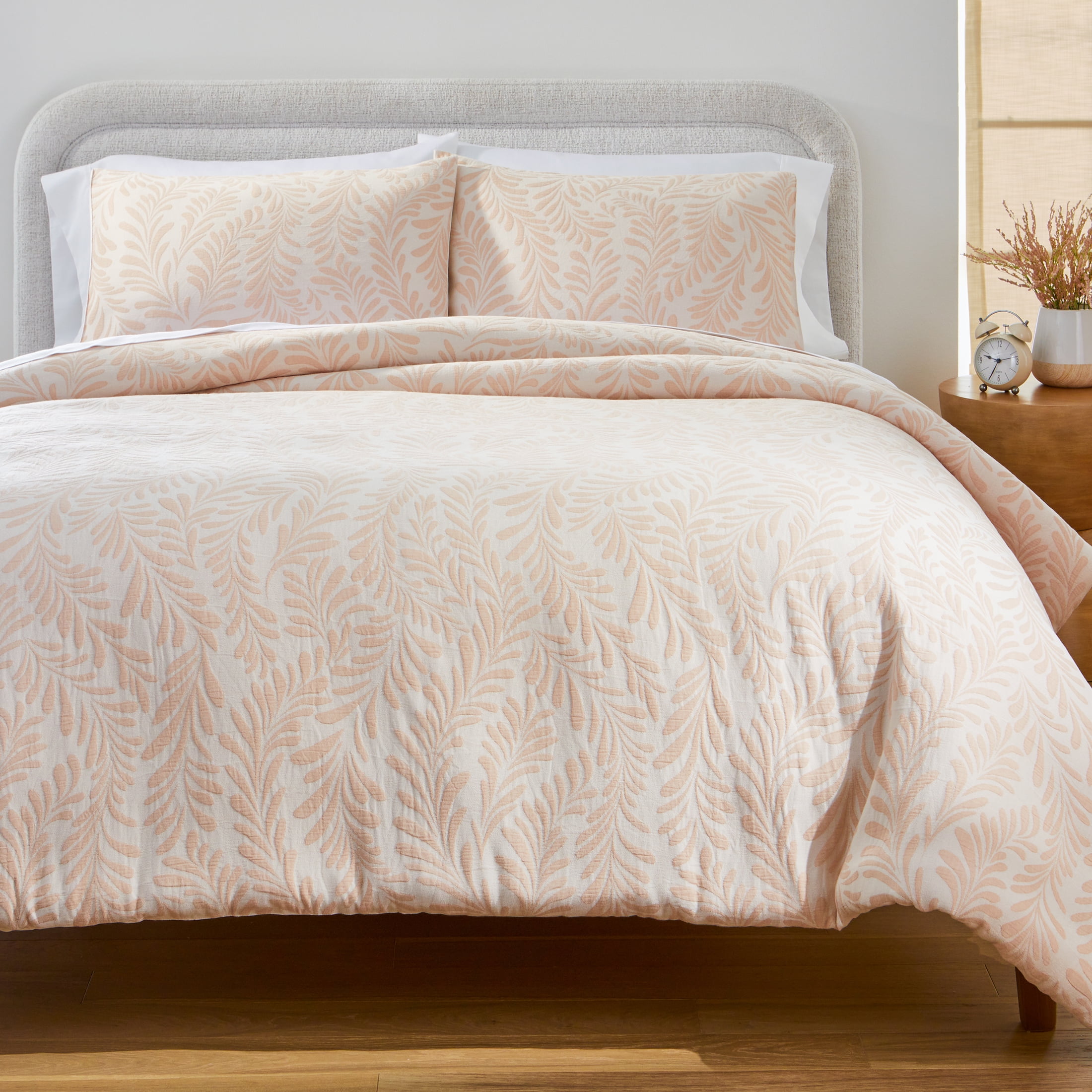 Better Homes & Gardens Botanical 3-Piece Comforter Set, Blush, King, All Ages