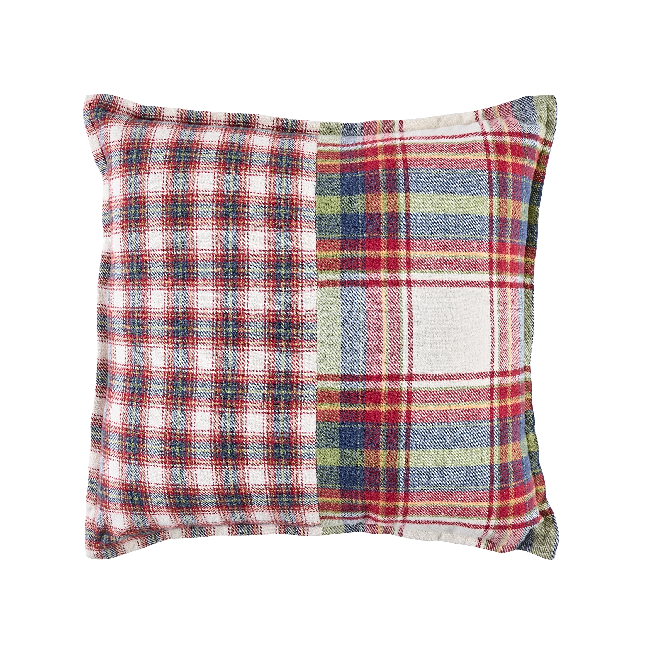 Better Homes and Gardens 20 x 20 White Corin Pieced Plaid Decorative Throw Pillow