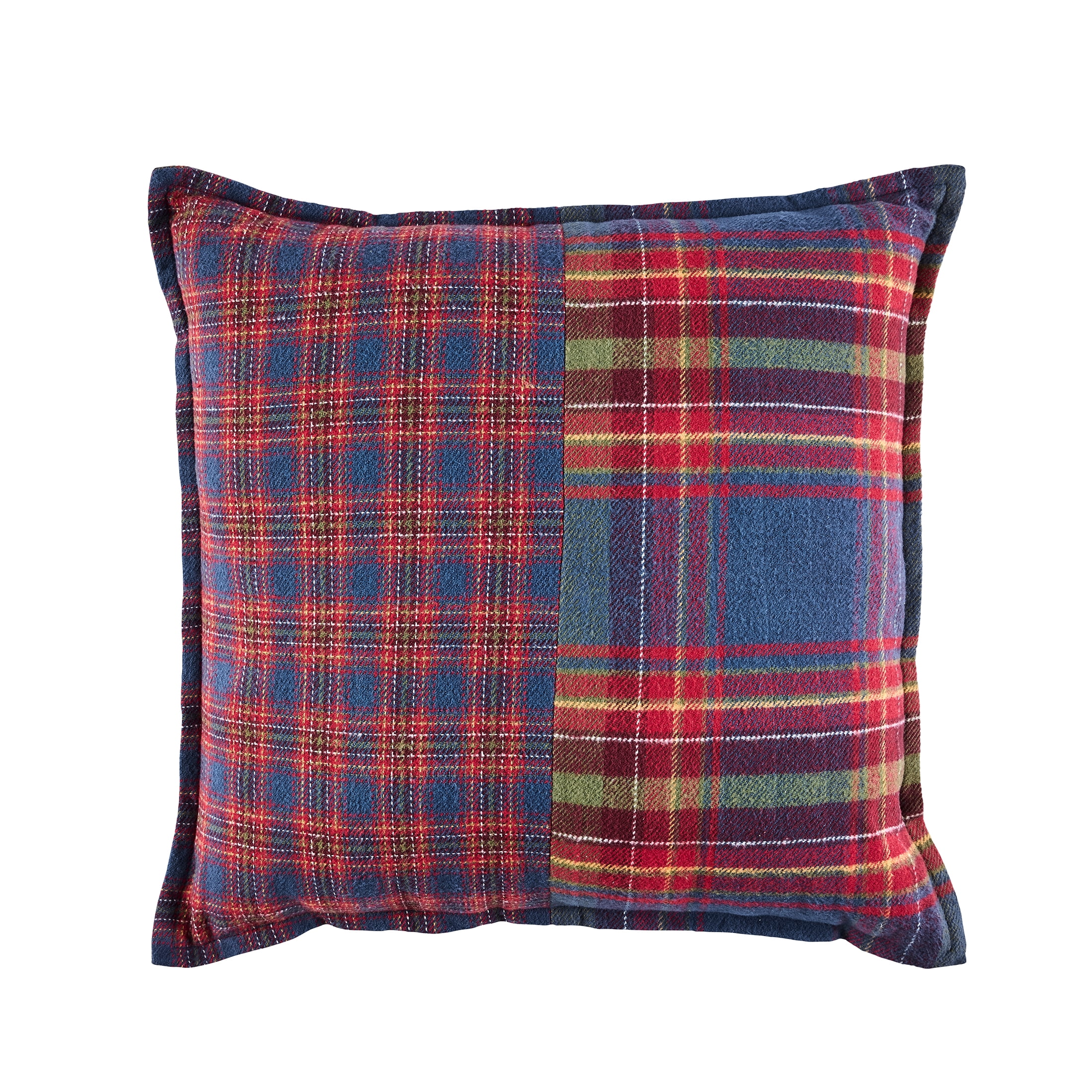 Better Homes & Gardens 20x20 Corin Pieced Plaid Throw Pillow, Blue
