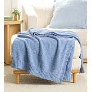 Better Homes & Gardens Cozy Knit Throw Blanket, Blue Silver, 50 x 72 in