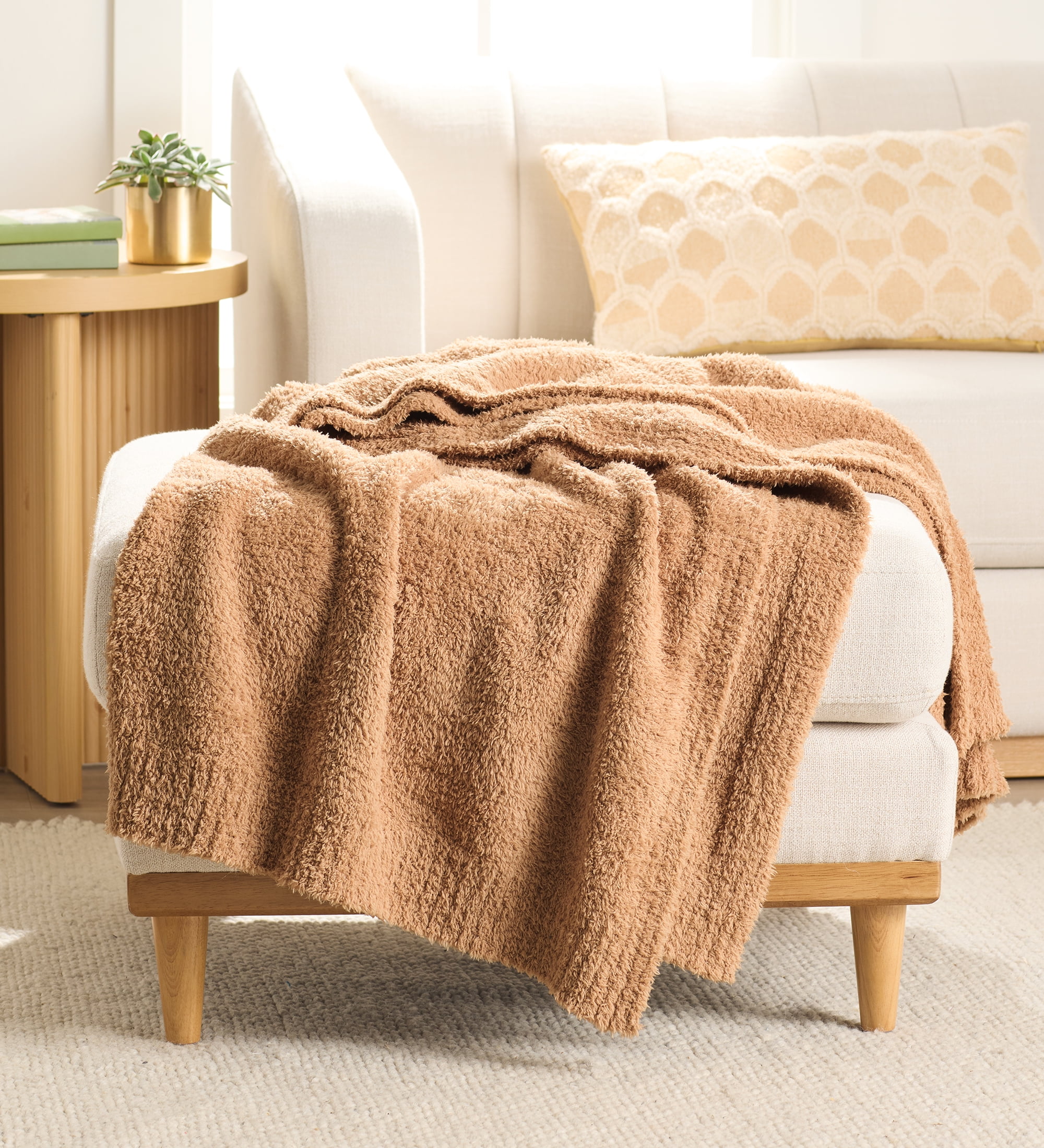 Better Homes & Gardens Cozy Knit Throw, Dark Caramel, 50x72" - Walmart.com