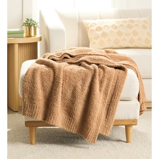 Better Homes & Gardens Cozy Chenille Throw Blanket, Camel