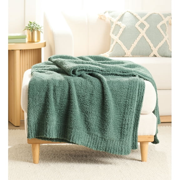 Better Homes & Gardens Cozy Knit Throw, Green Ash, 50x72"
