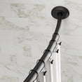 thumbnail image 1 of Better Homes & Gardens 50” to 72” Adjustable Tension or Wall-Mount Curved Shower Curtain Rod, Black, 1 of 7