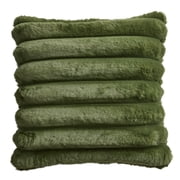 Better Homes & Gardens 22 in x 22 in Faux Fur Channel Decorative Throw Pillow, Cypress Tree