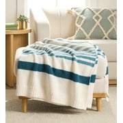 Better Homes & Gardens Oversized Cozy Knit Couch Throw Blanket, Hi-Lo Teal, 50 x 72 in