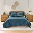 thumbnail image 1 of Better Homes & Gardens 3-Piece Teal Ocean Cotton Percale Duvet Cover Set, Full/Queen, 1 of 14