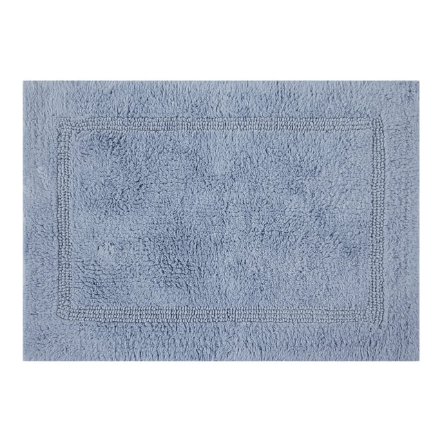 Better Homes & Gardens Cotton Reversible Bath Rug, Blue Silver, 17" x 24"