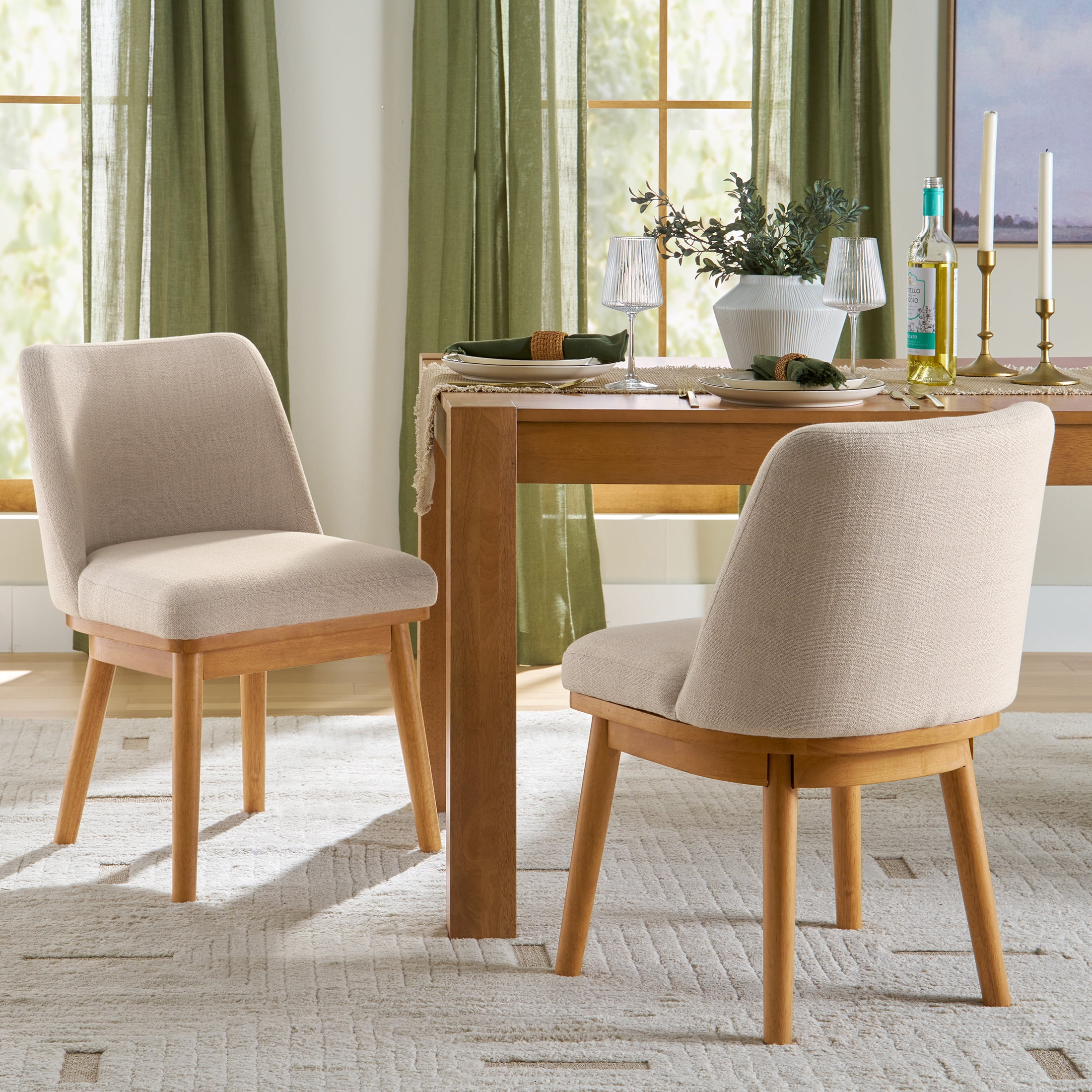 Better Homes & Gardens Springwood Dining Chair, Light Honey, Set of 2