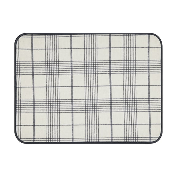 Better Homes & Gardens Multi-Color Weston Plaid 18" x 24" Dish Drying Mat - Polyester