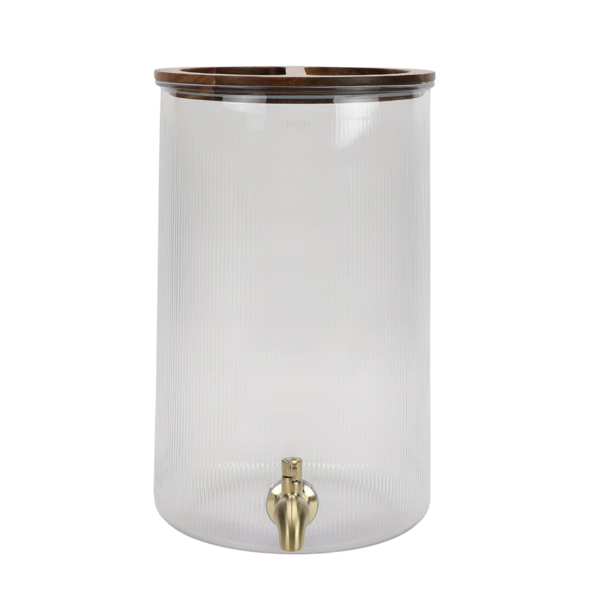 Better Homes and Gardens 2-Gallon Countertop Beverage Dispenser with Clear Acrylic and Acacia Wood Lid
