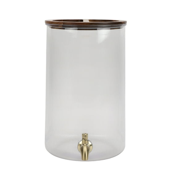 Better Homes and Gardens 2-Gallon Countertop Beverage Dispenser with Clear Acrylic and Acacia Wood Lid