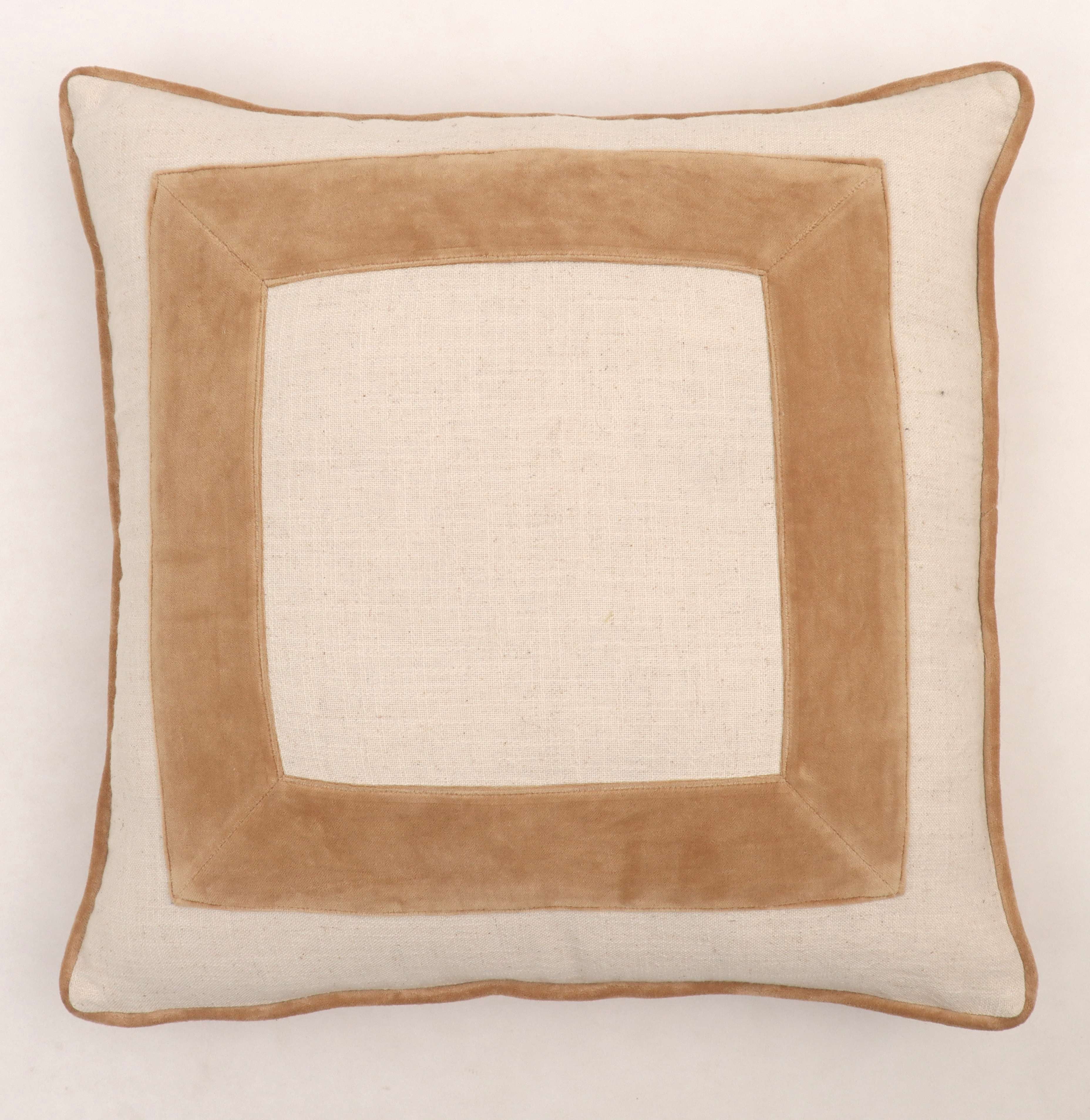 BHG 20x20 Emerson Velvet Pillow, Tan