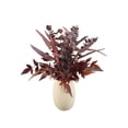 thumbnail image 1 of Better Homes and Gardens 17.5"H Artificial Fall Leaves & Euc Mix in 7"H Cream Ceramic Vase Made for Tabletops - 1.76 lbs, 1 of 7