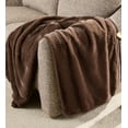 thumbnail image 1 of Better Homes & Gardens Brown Faux Fur Ultra Soft Luxury Oversized Throw Blanket 50" x 72", Brown Basket, 1 of 6