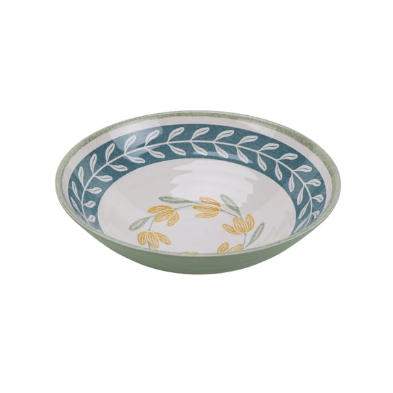 Better Homes & Gardens Bamboo Melamine Floral Serve Bowl, 13 Inch Diameter