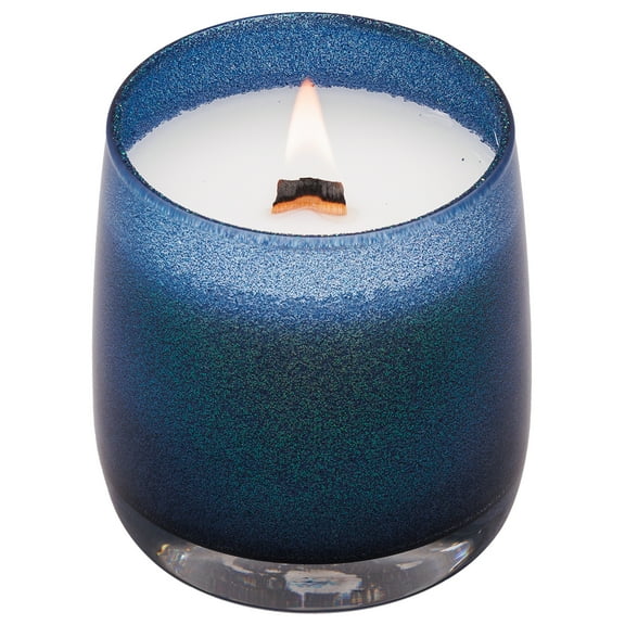 Better Homes & Gardens Wood 1-Wick Holiday Scented Glitter Jar Candle, Winterberry and Bay, 14.5oz.