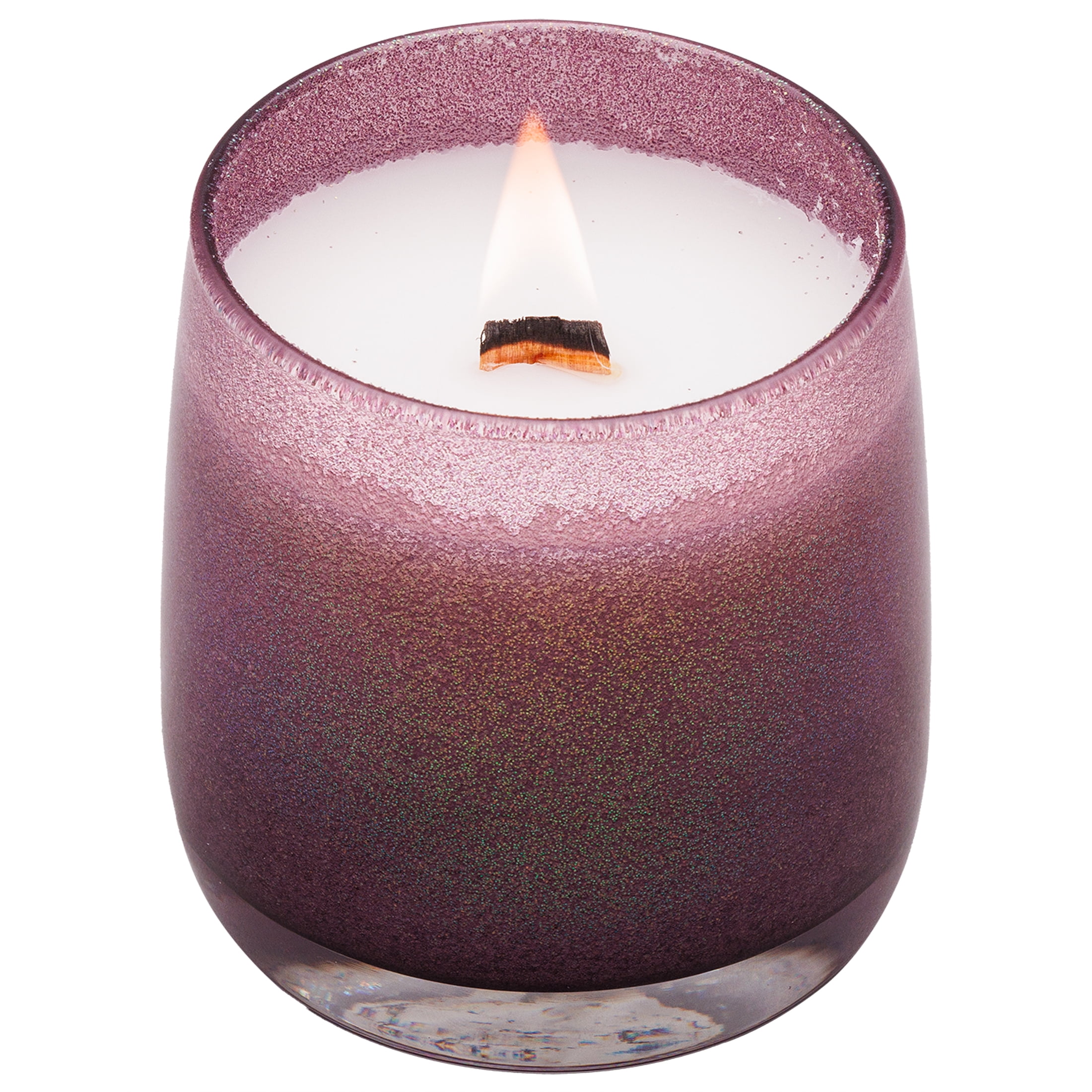 Better Homes & Gardens Wood 1-Wick Holiday Scented Glitter Jar Candle, Spiced Apple Tobacco, 14.5oz.