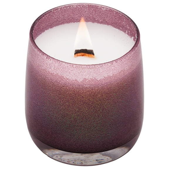 Better Homes & Gardens Wood 1-Wick Holiday Scented Glitter Jar Candle, Spiced Apple Tobacco, 14.5oz.