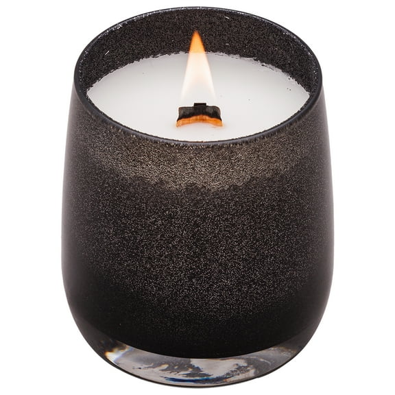 Better Homes & Gardens Wood 1-Wick Holiday Scented Glitter Jar Candle, Suede and Cedar, 14.5oz.