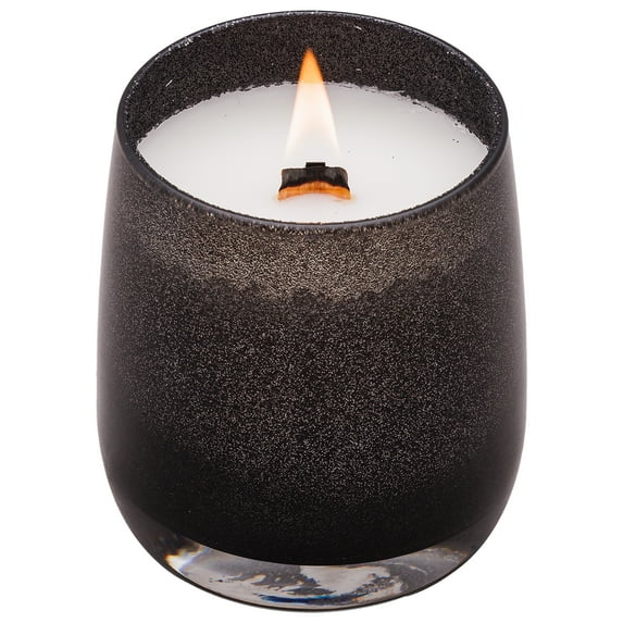 Better Homes & Gardens Wood 1-Wick Holiday Scented Glitter Jar Candle, Suede and Cedar, 14.5oz.